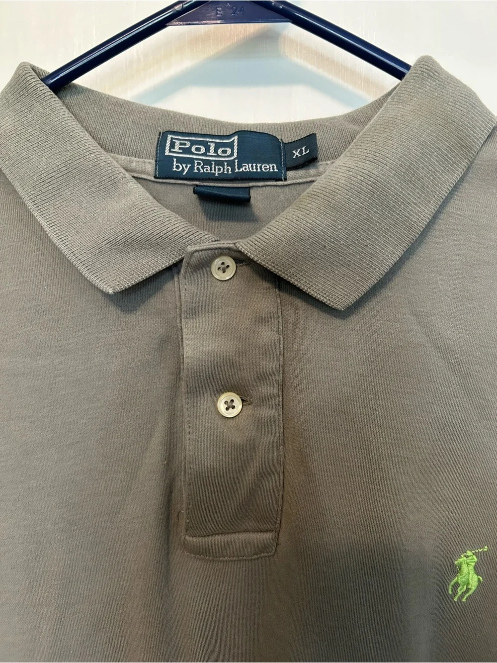Ralph Lauren Men’s Gray Polo with Lime Pony